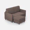 Moderne 2-personers stofsofa på 158cm med ottoman Karay 140P 