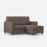 Moderne 2-personers stofsofa på 158cm med ottoman Karay 140P 