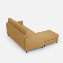 Sofa 3 sæder polstret i stof med puf i moderne stil Karay 180 