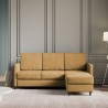 Sofa 3 sæder polstret i stof med puf i moderne stil Karay 180 