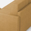 Sofa 3 sæder polstret i stof med puf i moderne stil Karay 180 