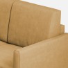 Sofa 3 sæder polstret i stof med puf i moderne stil Karay 180 