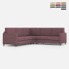 Moderne hjørnesofa i design i stof til 5 personer, måler 241x241 cm, model Karay 14AG. Kampagne
