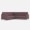Moderne hjørnesofa i design i stof til 5 personer, måler 241x241 cm, model Karay 14AG. 