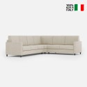 Hjørnesofa design 6 pladser 281x221 cm i moderne Karay 18AG stof 