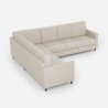 Hjørnesofa design 6 pladser 281x221 cm i moderne Karay 18AG stof 