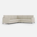 Hjørnesofa design 6 pladser 281x221 cm i moderne Karay 18AG stof 