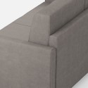 Sofa hjørnesofa i stof 7 sæder stor 281x281cm Karay 218AG 