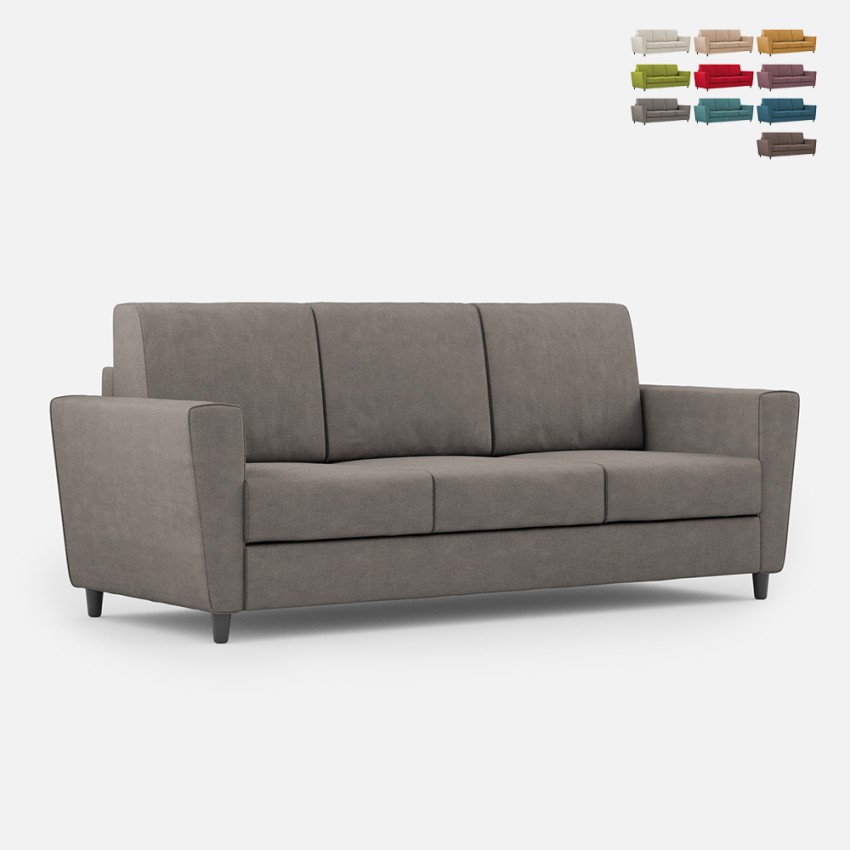 Moderne 3-personers sofa i stof 212cm elegant design Yasel 180 På Tilbud