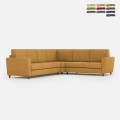 Sofa stue 6 pladser moderne hjørne stof 288x248cm Yasel 18AG Kampagne