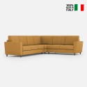 Sofa stue 6 pladser moderne hjørne stof 288x248cm Yasel 18AG 