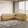 Sofa stue 6 pladser moderne hjørne stof 288x248cm Yasel 18AG Mål