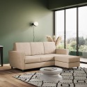 Moderne 3-personers stofsofa 212cm puff fodskammel Yasel 180P Mål