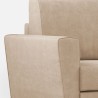 Moderne 3-personers stofsofa 212cm puff fodskammel Yasel 180P 