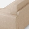 Moderne 3-personers stofsofa 212cm puff fodskammel Yasel 180P 