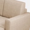 Moderne 3-personers stofsofa 212cm puff fodskammel Yasel 180P 