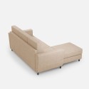 Moderne 3-personers stofsofa 212cm puff fodskammel Yasel 180P 
