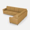 Sofa stue 6 pladser moderne hjørne stof 288x248cm Yasel 18AG 