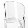 Sæt med 20 Joker Grand Soleil stabelbar gennemsigtig spisebord stol plast Tilbud
