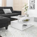 Moderne sofabord med 2 hylder 90x55cm rektangulært design Zeta 90 Rabatter