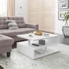 Moderne sofabord med 2 hylder 90x55cm rektangulært design Zeta 90 