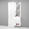 Sæt garderobeskab skoskab indgangsmøbel spejl højglans hvid Chica Rabatter