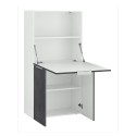 Pladsbesparende skrivebord 70x35 cm, foldbar hylde, skjult skab Layla Udsalg