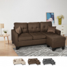 Moderne 3-personers sofa med 2 puder og chaiselong eller puf Remissus Tilbud