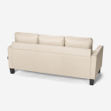 Moderne 3-personers sofa med 2 puder og chaiselong eller puf Remissus Mængderabat