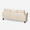 Moderne 3-personers sofa med 2 puder og chaiselong eller puf Remissus Mængderabat