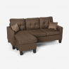 Moderne 3-personers sofa med 2 puder og chaiselong eller puf Remissus 