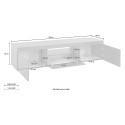Moderne TV-bord til stuen med 2 skabe og 1 klaplåge 160x40x35cm Regan Pris