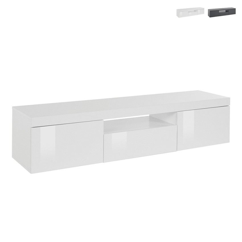 Mobil stue TV-skab moderne 160x40x35cm 2 døre 1 klap Regan Kampagne Mobil stue TV-skab moderne 160x40x35cm 2 døre 1 klap Regan Kampagne