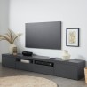 Moderne TV-bord med 2 skabe og 1 klaplåge 240x40x35cm Idris Tilbud