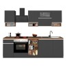 Komplet modulært køkken i moderne design 256cm Essence 