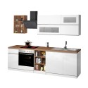 Komplet modulært køkken i moderne stilrent design 256cm Unica Omkostninger