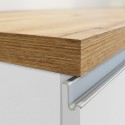 Moderne køkkenø med 3 låger og bord 155x90x90cm Deaton 