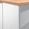 Moderne køkkenø med 3 låger og bord 155x90x90cm Deaton 