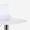 Juneau gennemsigtig drejelig barstol med moderne design til bar og køkken 