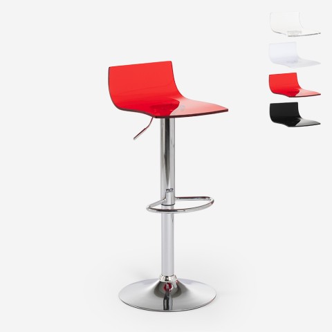Juneau gennemsigtig drejelig barstol med moderne design til bar og køkken Kampagne