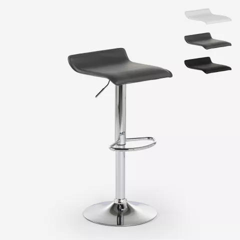 Clayton moderne minimalistisk drejelig barstol med krombelagt metal Kampagne
