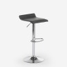 Clayton moderne minimalistisk drejelig barstol med krombelagt metal Mængderabat