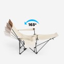Cayambe foldbar campingstol med justerbar fodstøtte og drikkeholder Udsalg