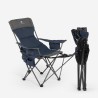 Trivor foldbar campingstol med justerbar ryglæn og fodstøtte Udsalg