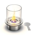 Bioethanol rundt pejsebrænder i rustfrit stål med glasvindue. Egenskaber
