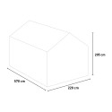 Sanus XL polycarbonat drivhus til haven 220x570-640x205h  Mål