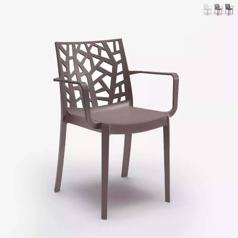Sæt med 23 Matrix Armchair BICA spisebordsstole med armlæn plastik Kampagne