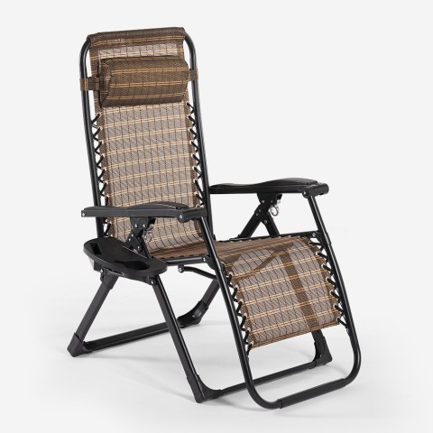 Foldbar zero gravity udendørs lænestol med nakkestøtte Elgon Kampagne