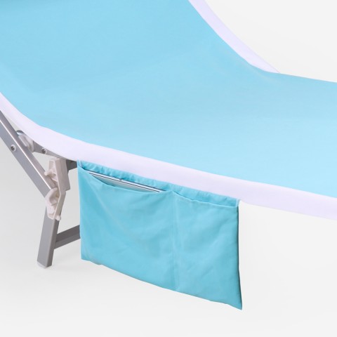 Strandhåndklæde betræk til store og dobbelte XL solsenge i mikrofiber med 2 lommer Kampagne