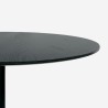 Rundt spisebord 80cm i moderne stil af sort træ og metal Blackwood Tilbud